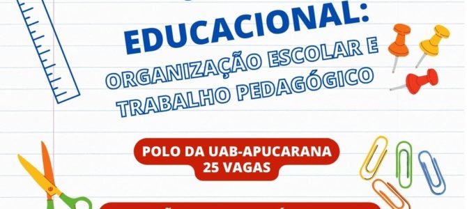 Polo da UAB divulga inscrições para pós-graduação em Gestão Educacional